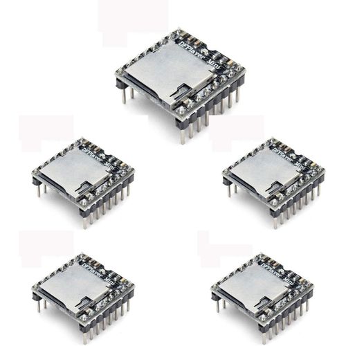 Lot De 5 Mini Lecteurs Mp3 Dfplayer Master Compatibles Avec Arduino,Carte Tf Et Lecteur Flash Usb