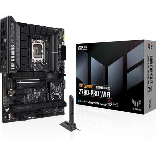 Tuf Gaming Z790-Pro Wifi Carte Mère Intel Z790 Lga 1700,Atx Ddr5,Pcie 5.0,4 Emplacements M.2,Ethernet Intel 2.5Gb,Wi-Fi 6E,Hdmi,Dp,Usb Type-C,Thunderbolt 4,Aempii,Ai Overclocking,Aura
