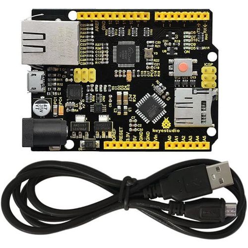 Carte De Développement De Carte De Contrôle Ethernet W5500 Pour Ide Arduino,Prise En Charge De La Carte Microsd,Pas De Blindage Ethernet(Sans Broche)