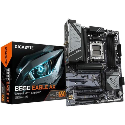 B650 Eagle Ax Carte Mère-Amd Ryzen Série 9000,Vrm 12+2+2 Phases,Jusqu'À 7600 Mhz Ddr5(Oc),1Xpcie 5.0 + 2Xpcie 4.0 M.2,Lan Gbe,Wifi 6E,Usb 3.2 Gen 2