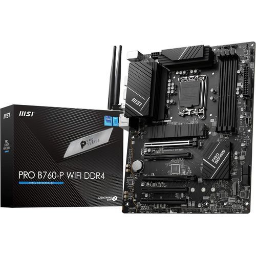 Pro B760-P Wifi Ddr4 Carte Mère,Atx-Pour Processeurs Intel Core 14E,13E & 12E Génération,Lga 1700-Ddr4 Memory Boost 5333+Mhz/Oc,Pcie 4.0 X16,M.2 Gen4,2.5G Lan,Wi-Fi 6E