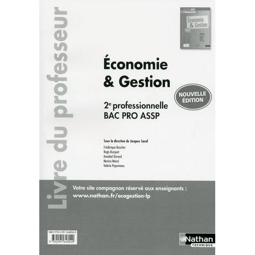 Economie Et Gestion 2de Professionnelle Bac Pro Assp - Livre Professeur