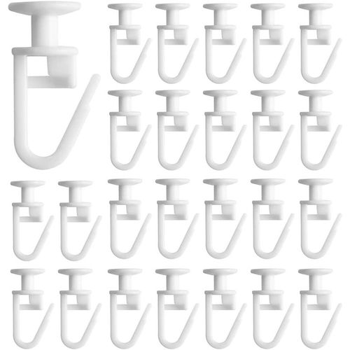 100 Pièces Glisseur Pour Rail Rideau Glisseurs De Rideau Glisseurs Pour Rail À Rideaux Crochets À Clapser Crochets De Rideau Pour Rails De Rideau De Type Rail