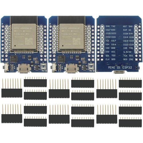 3 Pièces Esp32 Mini Bluthooth Module Esp32 Nodemcu Wifi Bluetooth Carte De Développement Ch9102F Compatible Avec Arduino,Interface De Micro-Usb