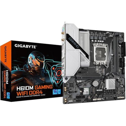 Carte Mère H610M Gaming Wf Ddr4-Prend En Charge Les Processeurs Intel Core 14E Génération,Vrm Numérique Hybride 6+1+1,Jusqu'À 3200 Mhz Ddr4,2XPcie 3.0 M.2,Wi-Fi 802.11Ac,Gbe Lan,Usb