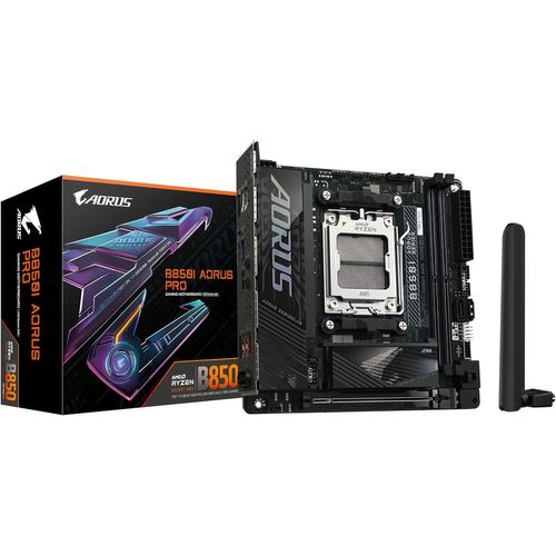 B850I Aorus Pro Carte Mère-Processeurs Amd Ryzen Série 9000,Vrm Numérique 8+2+1 Phases,Jusqu'À 8400Mhz Ddr5(Oc),1Xpcie 5.0 + 1Xpcie 4.0 M.2,2.5Lan,Wifi 7,Usb 3.2 Gen 2