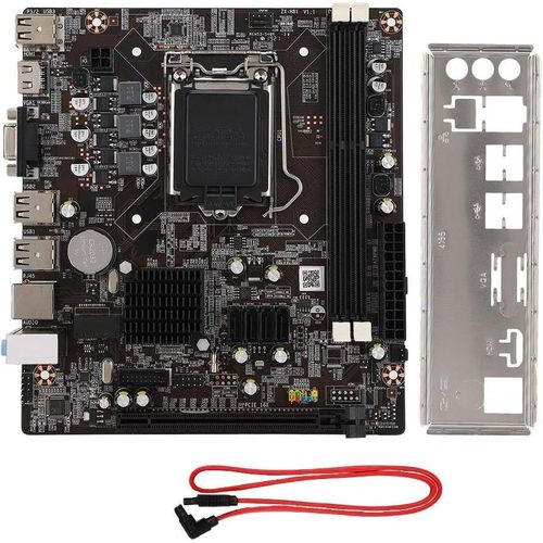 Lga 1150 Motherboard,Carte Mère Ddr3 Pour Pc Avec Carte Mémoire Sata 2.0 * Et Pci-E X16 Prise En Charge De Double Sortie Vga + Hdmi Compatible Avec La Mémoire De Bureau Ddr3 1066/1333
