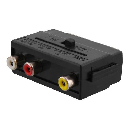 T'nB Home Connect - Adaptateur audio/vidéo - SCART mâle pour phono RCA x 3 femelle - noir