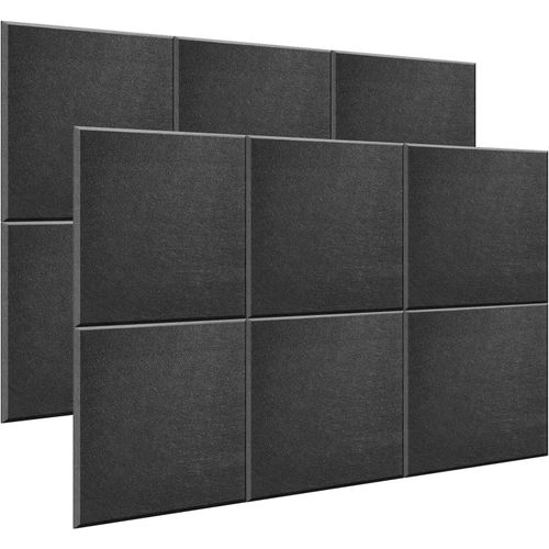 Mousses Acoustiques 12 Pièces 30 * 30 * 0.9Cm,Traitement Acoustique Pour Studio,Panneaux D'Absorption Acoustique Haute Densité