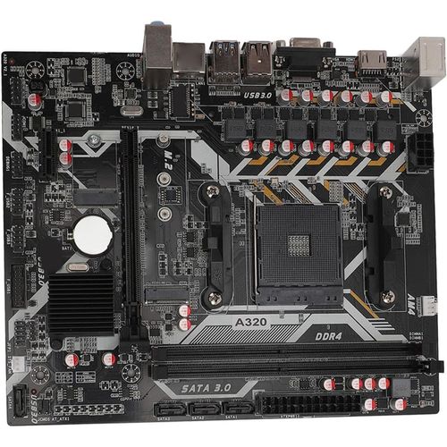 Carte Mère D'Ordinateur Atx,Double Mémoire Ddr4 Pci-E 16X Gen Sata3.0 Slot Nvme,Port M.2 Atx 32G Carte Mère De Jeu Pour Am4 Toutes Séries