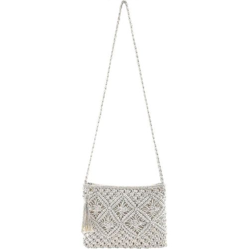 Sac à bandoulière en paille femme rétro petit sac en paille sac à bandoulière sac à bandoulière blanc sac de plage 26 * 19cm sac à bandoulière