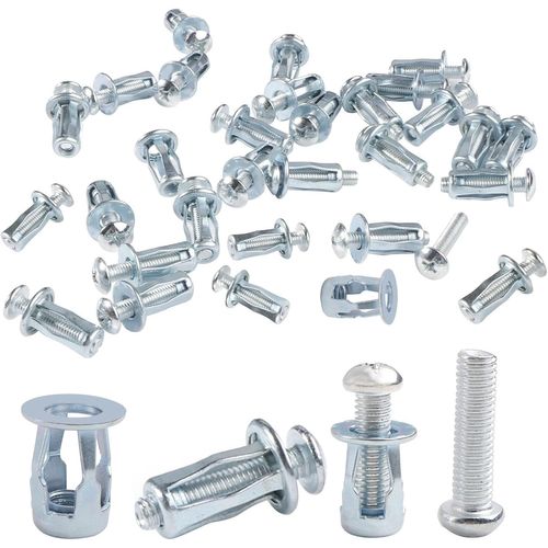 30 Pièces Écrous Métalliques En Forme De Pétale Jack Nuts Écrou D'Expansion M5 Petal Nut Type Cruciforme Chevilles D'Expansion Pour Murs Minces Portes Creuses Tôle De Fer Plaques