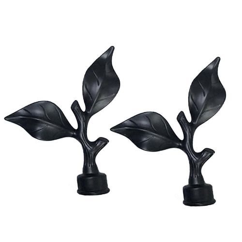 1pcs Tringle À Rideaux Finials En Forme De Feuille Tige À Rideau Extrémité Draperie Rail Pole Head Cap