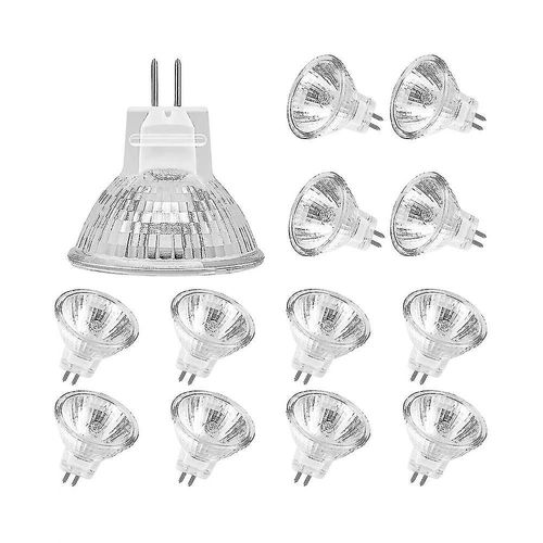 Ampoules Halogènes Mr11 (Pack De 12), Lampe Halogène Gu4 12v 20w, Couvercle En Verre D¿Ampoule À Intensité Variable Mr11 Gu4 Pour Plafonnier Knz