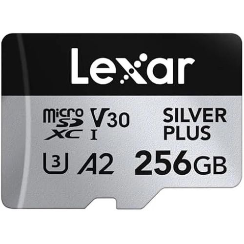 Carte Micro SD - LEXAR - Silver Plus - 256 Go - 205 Mo/s Lecture - 150 Mo/s Écriture - V30 U3