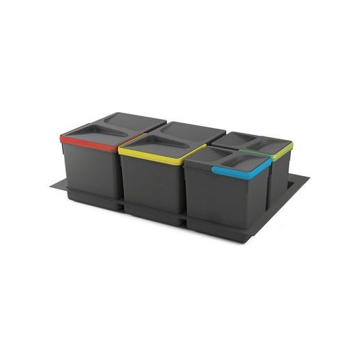Lot de 2 rails de penderie Luxe de 1-15 m de long - supports- Aluminium et Plastique- Peint en noir texturé