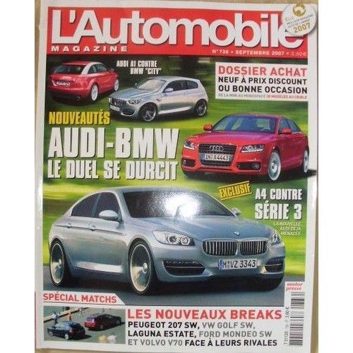 L'automobile Magazine 736 De 2007 Mercedes Ocean Drive,Maserati Granturismo,Fiat 500 1.3 Mjt Sport,Mazda Cx7,Audi A5 3.0 V6 Tdi Quattro,Peugeot 207 Sw,Nissan Note 1.5 Dci,Skoda Octavia Combi 1.9 Tdi,G