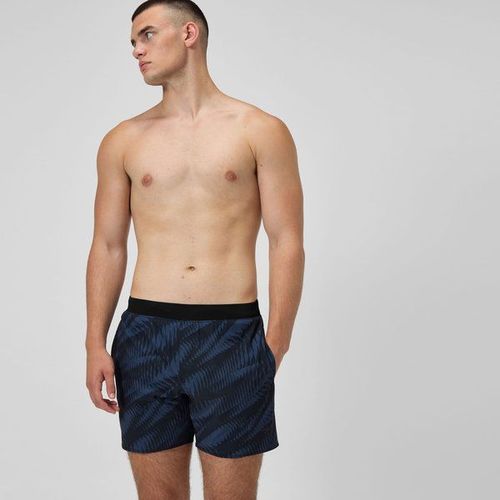 Short De Bain Imprimé Lookout 40 Cm, Hommes, Noir/Gris