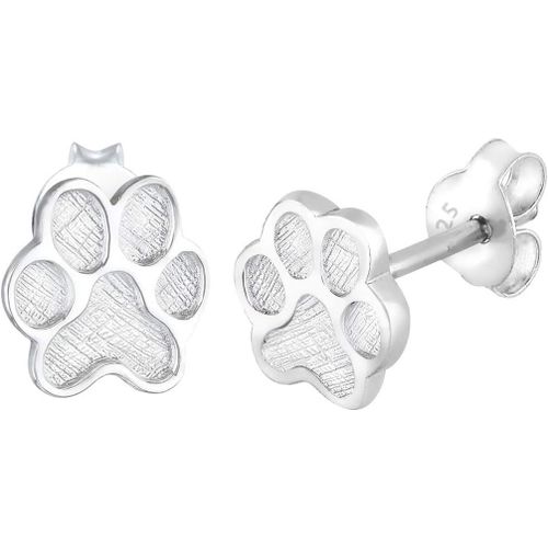 Boucles D'oreilles Femmes Clous D'oreilles Patte Animal Chien Chat Filigrane Avec Émail En Argent Sterling 925