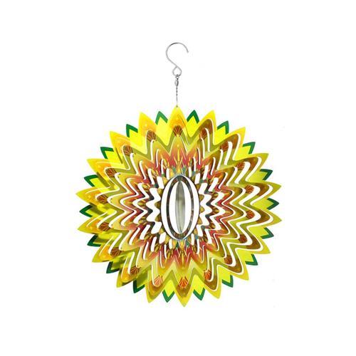 Tournesol Wind Spinners-12 Pouces 3D Reflective Hanging Wind Spinners 3D Garden Sculpture Spinners Outdoor Hanging Decor