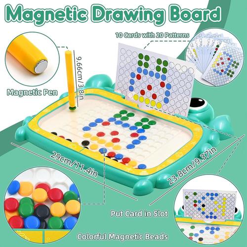 Planche à dessin magnétique, jouet D'apprentissage éducatif pour les tout- petits de 1 à 3 ans, cadeau D'anniversaire et de Noël parfait pour les  garçons et les filles de 2 ans