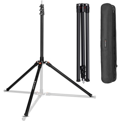 Pied D'Éclairage 220Cm 7.5Ft Support Photographie Studio Trépied Photo Réglable Pour Réflecteur Softbox Lumière Ring Light Parapluie Et Arrière-Plan Charge 4 Kg