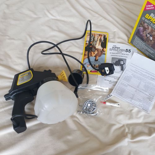 Earlex Super Sprayer 55 - Pistolet de pulvérisation électrique 55 W, pour faire la peinture. prise anglaise, prévoir adaptateur
