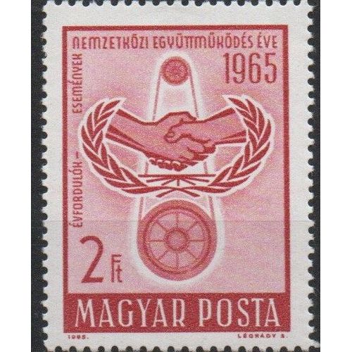 Hongrie Timbre Et Bloc Année De La Coopération Internationale , 1965