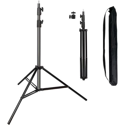 Support D'Éclairage De Photographie En Alliage D'Aluminium Robuste,Support De Trépied Robuste,Support D'Éclairage Pour Videostudio Softbox Ring Light,2,8 M/110 Pouces Avec Vis Universelle 1/4