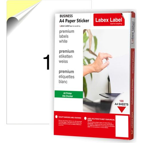Lot De 10 Étiquettes A4-Étiquettes Imprimables-210x297mm-Blanches-Autocollantes-Imprimables-10 Feuilles A4 De 1x1-210x297mm-Étiquettes Adhésives Universelles