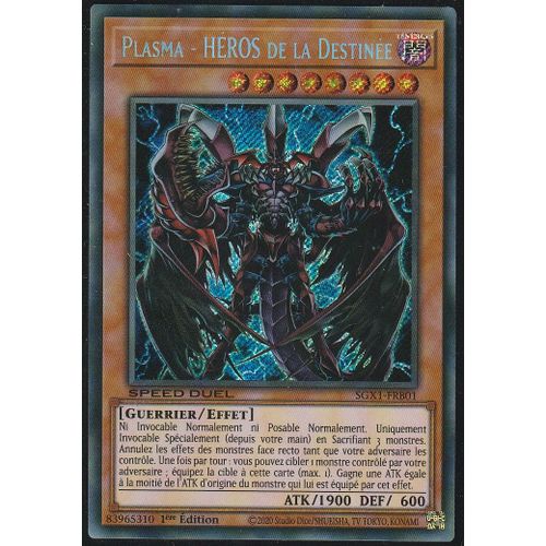 Carte Yu-Gi-Oh - Plasma - Heros De La Destinée - Sgx1-Frb01 - Secrète-Rare