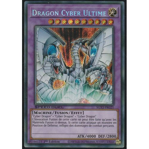 Carte Yu-Gi-Oh - Dragon Cyber Ultime - Sgx1-Frg21 - Secrète-Rare