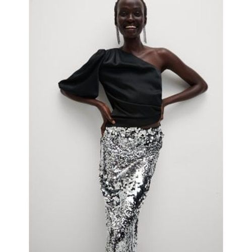 Jupe Crayon Midaxi Ornée De Sequins - Multicolore