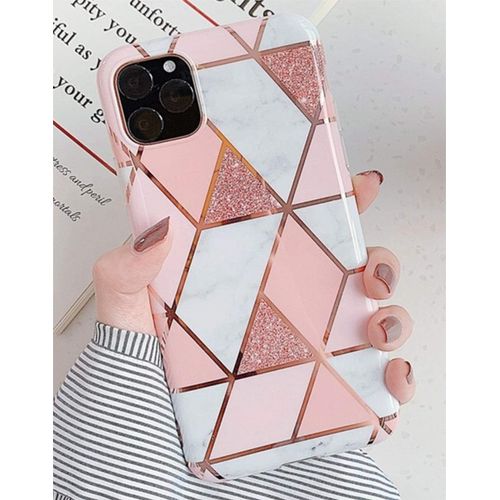 Coque De Protection Ultra Fine En Silicone Pour Iphone Xr Motif Triangles Roses