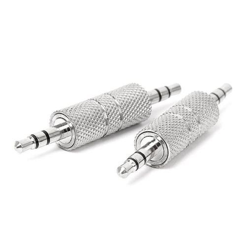 2pcs 3.5mm stéréo mâle à 3.5mm mâle casque audio adaptateur jack coupleur connecteur