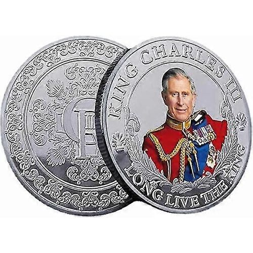 Pièce De Couronnement Du Roi Charles, Pièce Commémorative Du Roi Charles Iii, Impression Couleur Stéréo En Relief Du Roi Britannique, Pièce De Collection