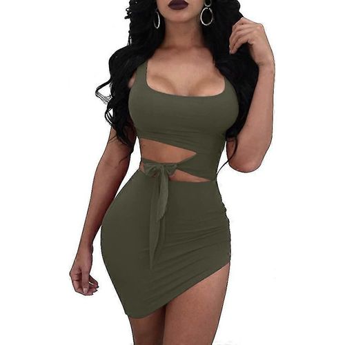 Robes De Cocktail Pour Femmes Sans Manches Sans Dos Paillettes Soirée Robe Formelle Élégant Sexy S-2xl
