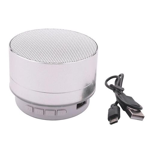 Haut-parleur de musique Bluetooth Super Bass sans fil pour tablette gris argenté