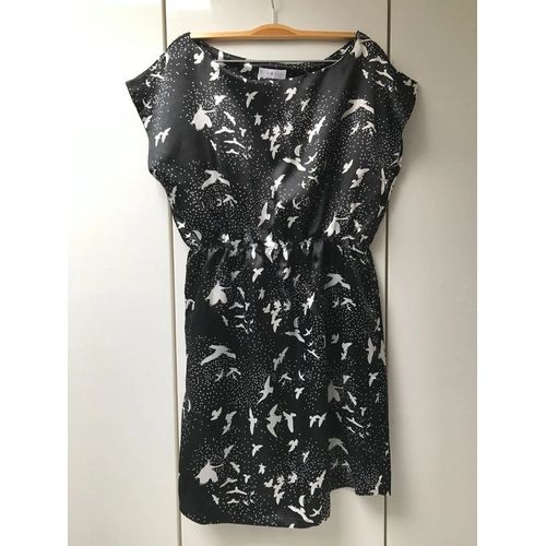 Robe Noire Avec Oiseaux Blancs Cache Cache - Taille 36