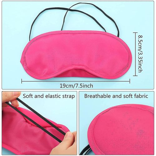 12 Pièces Multicolor Eye Mask Cover Lightweight Blindfold Sleep Mask With Nose Pad And Elastic Straps For Kids Women Men, 12 Colors
