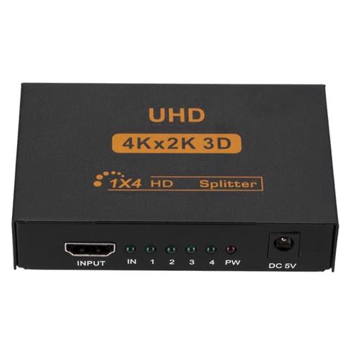 Répartiteur compatible 4K 1X4 par 1 port à 4 répartiteur d¿alimentation USB duplicate/miroir d¿affichage pour - Outp