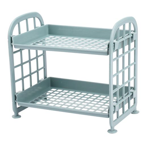 Étagères De Rangement,Petites Étagères De Rangement En Plastique - Étagère À 2 Niveaux,Étagère De Cuisine Salle De Bain Organi