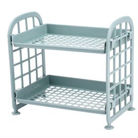 Étagères De Rangement,Petites Étagères De Rangement En Plastique - Étagère À 2 Niveaux,Étagère De Cuisine Salle De Bain Organi