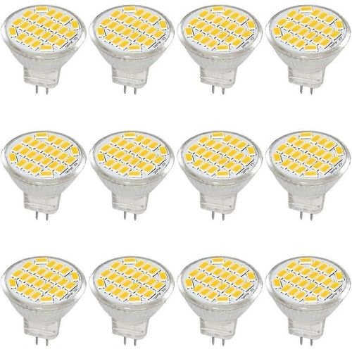 Mr11 Gu4 Ampoule Led Dc / Ac 10-30v 3w, 12v, 24v, 30w Ampoule Halogène Équivalente - Blanc Chaud 3000k