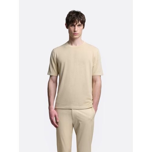T-Shirt Maille Col Rond En Coton - Beige Clair - M
