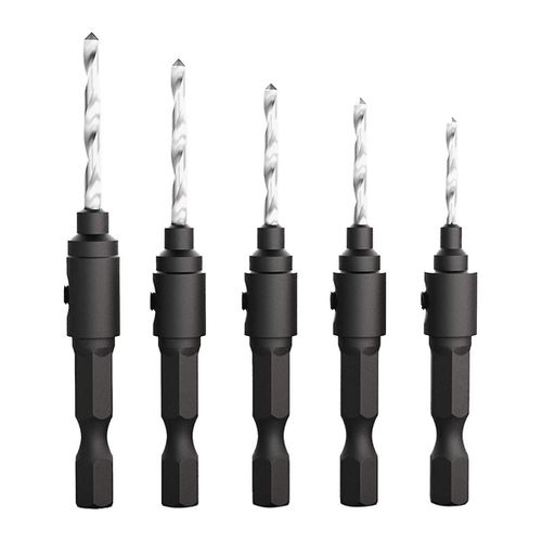 5 Pcs Travail De Bois Trou Ouvre-Boîte Hexagone Vis Matériel Outils Fraiser Percer Fraiser Percer A