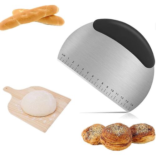 Grattoir en acier inoxydable avec découpeuse de pâte polyvalente à l¿échelle Pour couper la pâte à pain