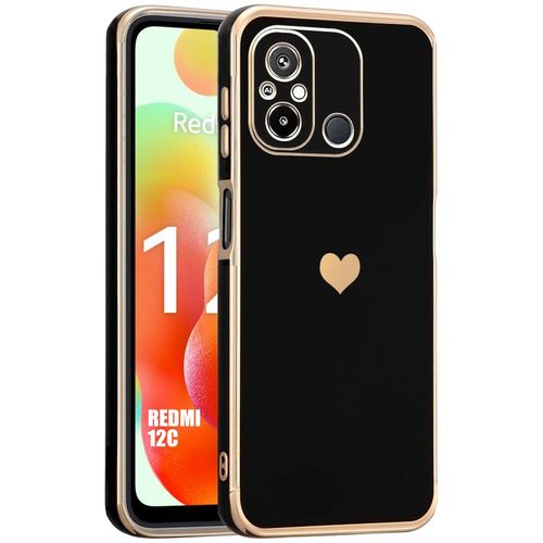 Coque Pour Xiaomi Redmi 12c / Redmi 11a Silicone Noir Motif CUr Antichoc Souple Anti-Rayure - Booling