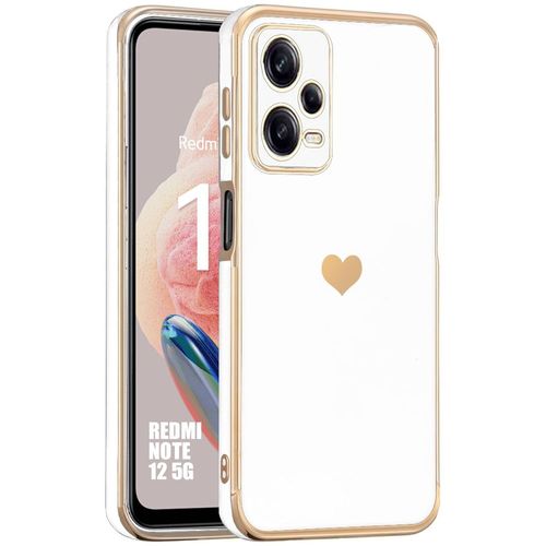 Coque Pour Xiaomi Redmi Note 12 5g Silicone Motif CUr Antichoc Anti-Rayure Souple - Blanc - Booling