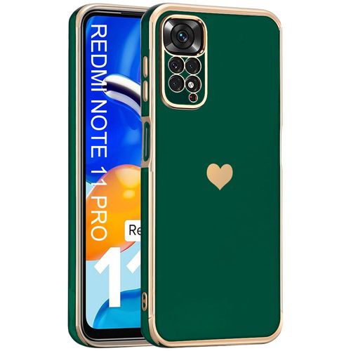 Coque Pour Xiaomi Redmi Note 11 Pro Protection Antichoc Motif CUr Silicone Antichoc - Vert Nuit - Booling